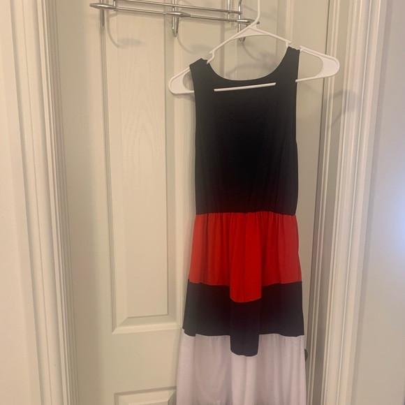 Maxi Chevron Summer Boho Floral Tank Dress - Picture 2 of 6